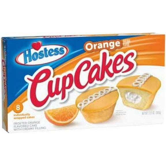 Hostess Orange Cupcakes 8 Count Pack of 2