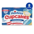thumbnail image 1 of Hostess Patriotic Cupcakes, Golden Snack Cakes, 11.57 oz Box (8 Pouches), 1 of 11