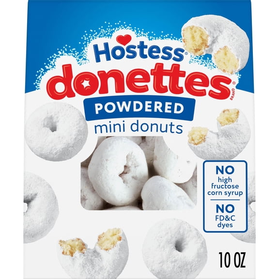 Hostess Donettes, Powdered Mini Donuts, 10 oz Bag