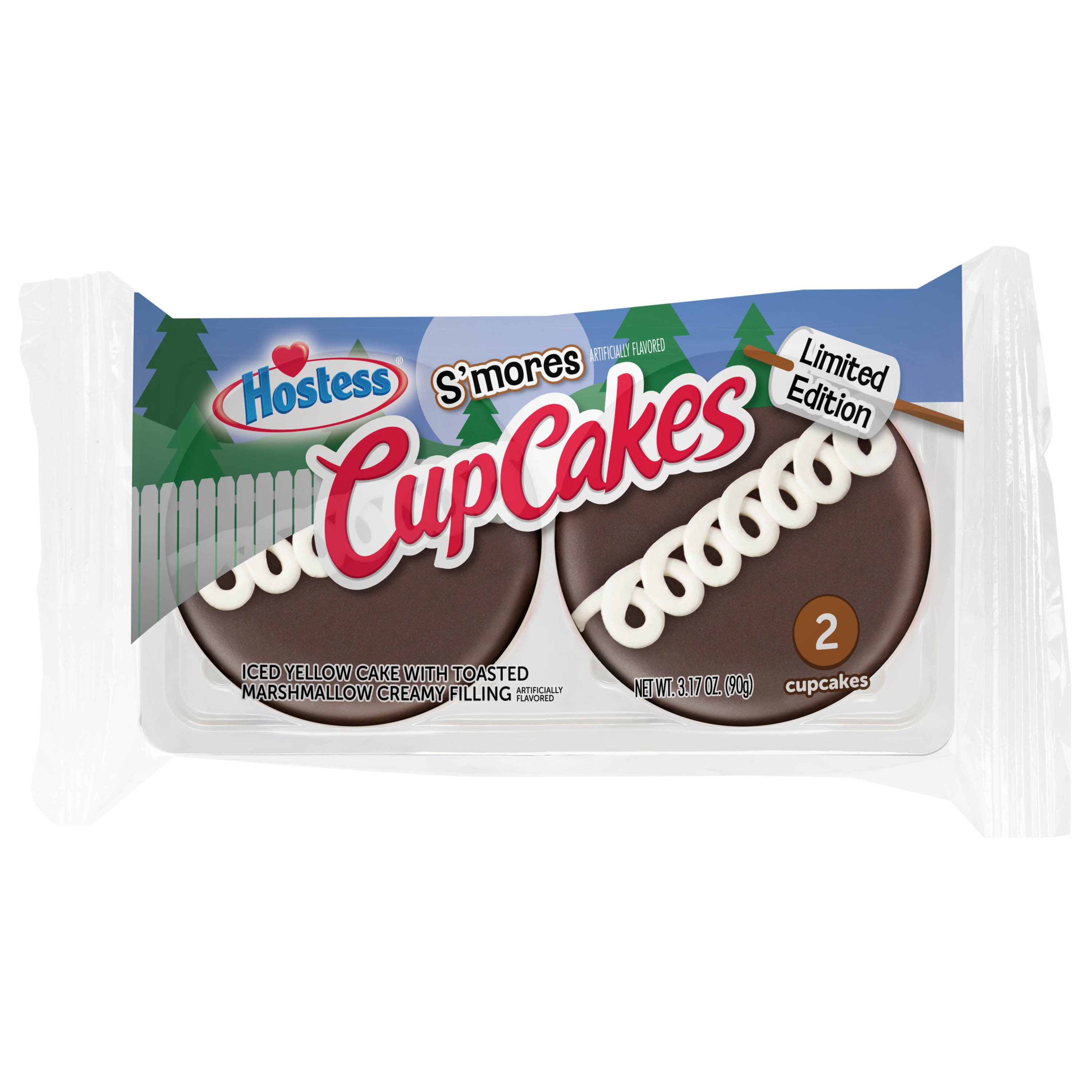 HOSTESS S'mores Flavored CupCakes Single Serve, 2 Count, 3.17 oz