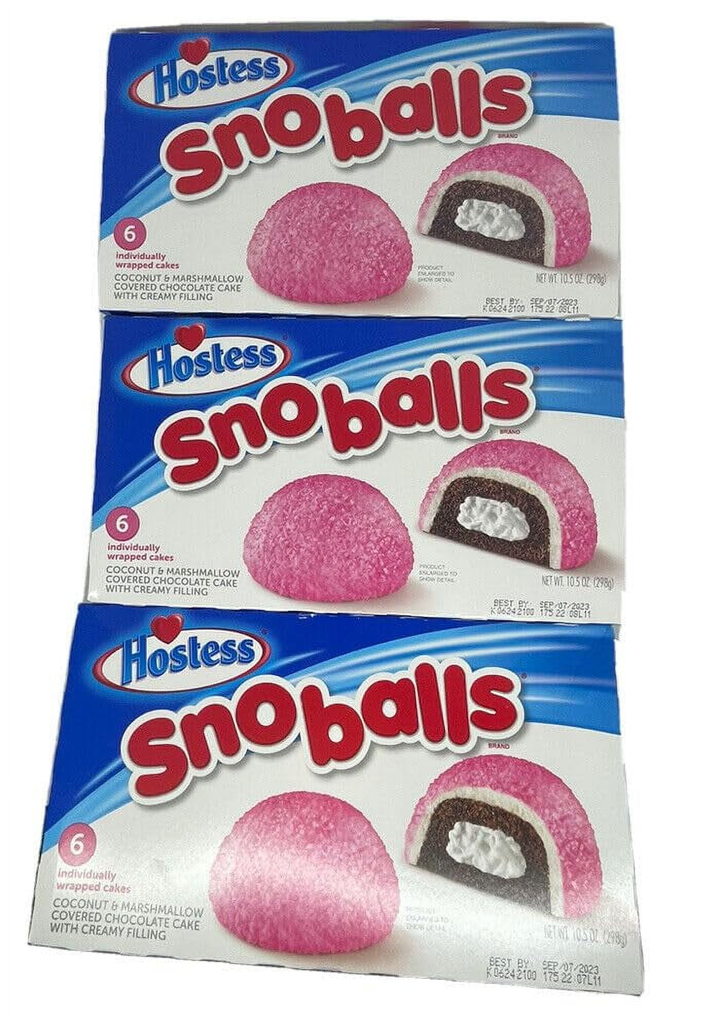 HOSTESS SNOBALLS, CoconutCovered Chocolate Cake, Creamy Filling, 6
