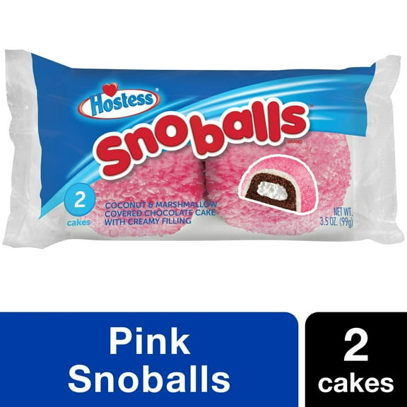 HOSTESS SNOBALLS Single Serve 2 Count 3.5 oz (Pack of 4)
