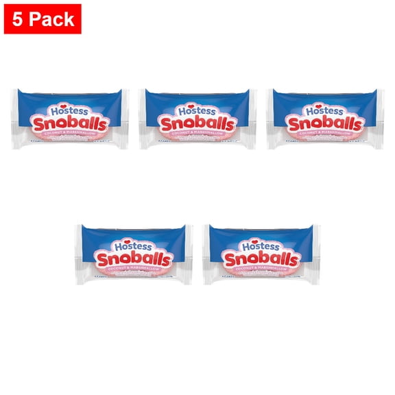 HOSTESS SNOBALLS Single Serve 2 count - 5 Pack