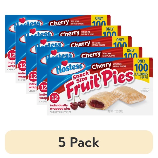 (5 pack) HOSTESS Snack Size Cherry Fruit Pies, 12 Count, 12 oz