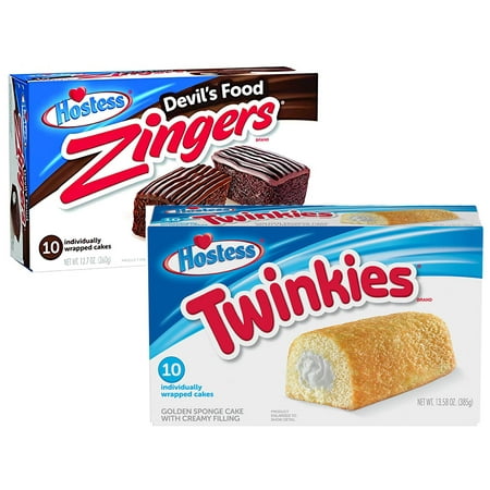 HOSTESS TWINKIES, Creamy Golden Sponge Cake, Individually Wrapped - 13.58 oz, 10 Count