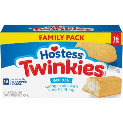 Pack of 2 - Hostess Twinkies Cream Filled Golden Sponge Cakes 16 ct / 21.73 oz