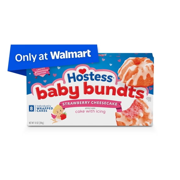 Hostess Baby Bundts Strawberry Cheesecake Artificially Flavored Snack ...