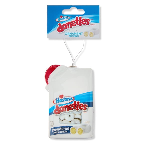 Hostess Donettes Ornament, 4 inches Tall, Faux Food, Plastic, Whited, Novelty Ornament