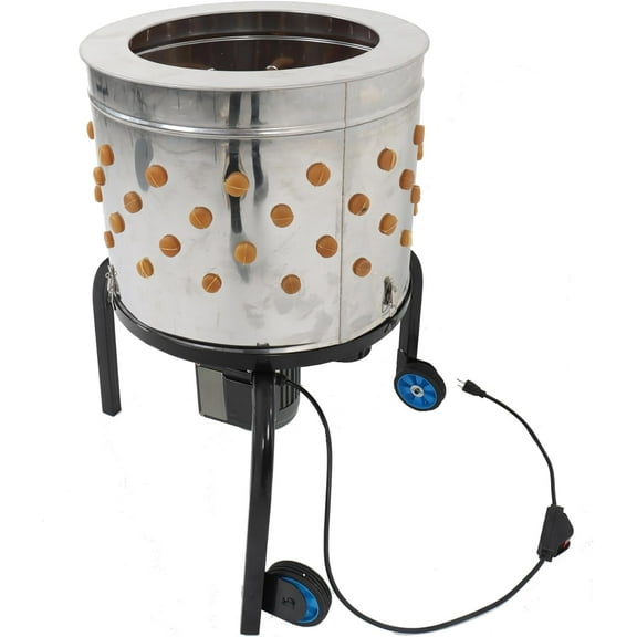 HOSTIC 20 Inches Stainless Steel Chicken Feather Machine Remover Portable Poultry Plucker Heavy Duty Plucking Machine Suitable for Turkey Duck Quail