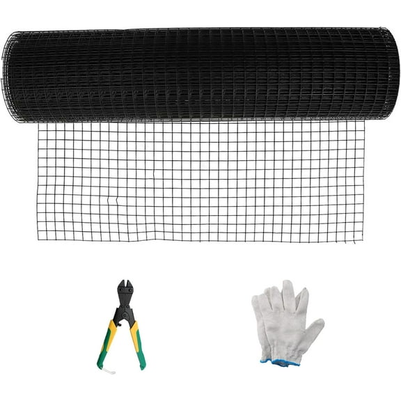 HOSTIC 36INx50FT Vinyl Coated Welded Fence Mesh 16 Gauge Hardware Cloth Wire Mesh for Poultry Garden Fencing Barrier