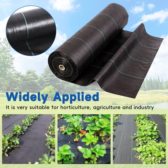 HOSTIC 4FT*150FT Weed Blocker Garden Weed Barrier Heavy Duty Landscape Fabric Weed Control Ground Cover Easy Setup and Superior Weed Control for Gardening, Farming, Agriculture