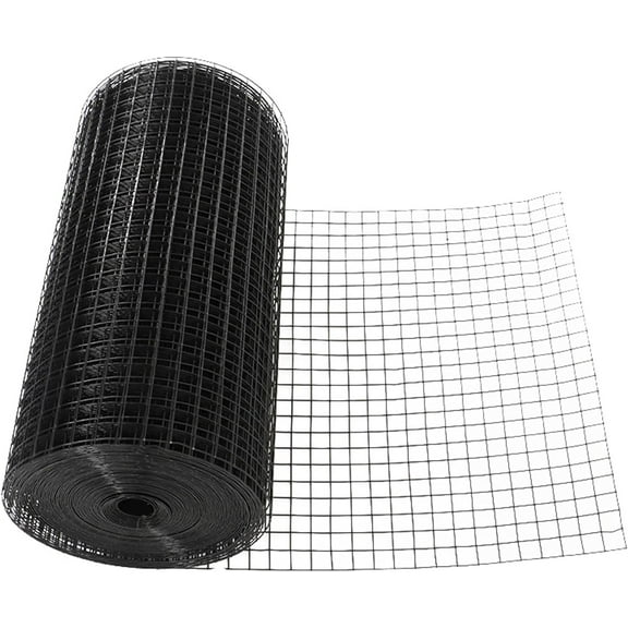 HOSTIC 48INx50FT Vinyl Coated Welded Fence Mesh 16 Gauge Hardware Cloth Wire Mesh for Poultry Garden Fencing Barrier