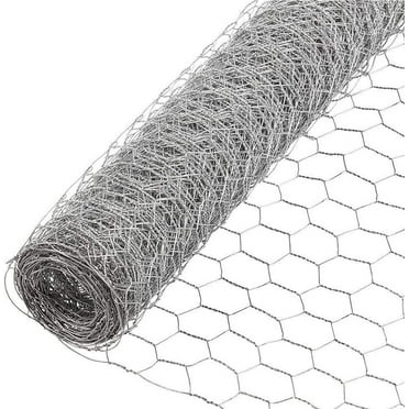 HOSTIC 6' x 50' Galvanized Poultry Metal Mesh Fencing Netting