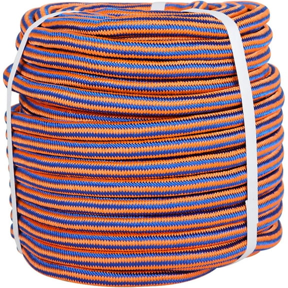 HOSTIC Arborist Bull Rope, 1/2 Inch by 150 Feet 12 Strand High Strength Tree Rope for Flagpole Halyard Clothesline Camping Sailing Swings(Blue&Orange)