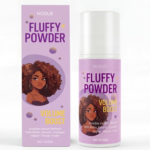 HOSUE Volume Styling Texturizing Powder, Instantly Boosts Visible Hair Fullness, Creates Textured Styles & Absorbs Oil From Dry Hair, Infused With Keratin, 0.53 oz