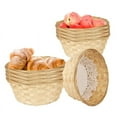 thumbnail image 1 of HOT 10 Pcs Round Small Gift Baskets,7.9 X 7.9 3.5 Inch Bamboo Woven Bread Baskets for Serving, Fruit Baskets, Food, 1 of 4