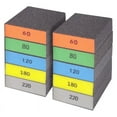 thumbnail image 1 of 10Pcs Sanding Sponge, Washable and Reusable Sanding Block 60/80/120/180/220 Grit Sand Paper Assortment, 1 of 4