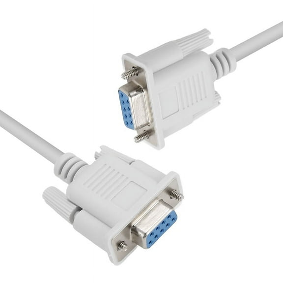 HOT 1PC 5ft F / Serial RS232 Null Modem Cable Female to DB9 FTA Connection 9 Pin Data COM Converter PC Accessory