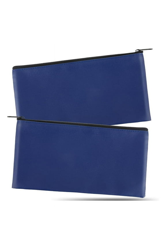 2 PCS Money Bags with Zipper Bank Deposit Cash Organizer Check Wallet for Coin Bills Cosmetics