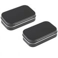 thumbnail image 1 of 2 PCS Small Storage Box with Lid Rectangular Small Tin Boxes Metal Box with Lid Small Tin Box for Home Storage Black, 1 of 7