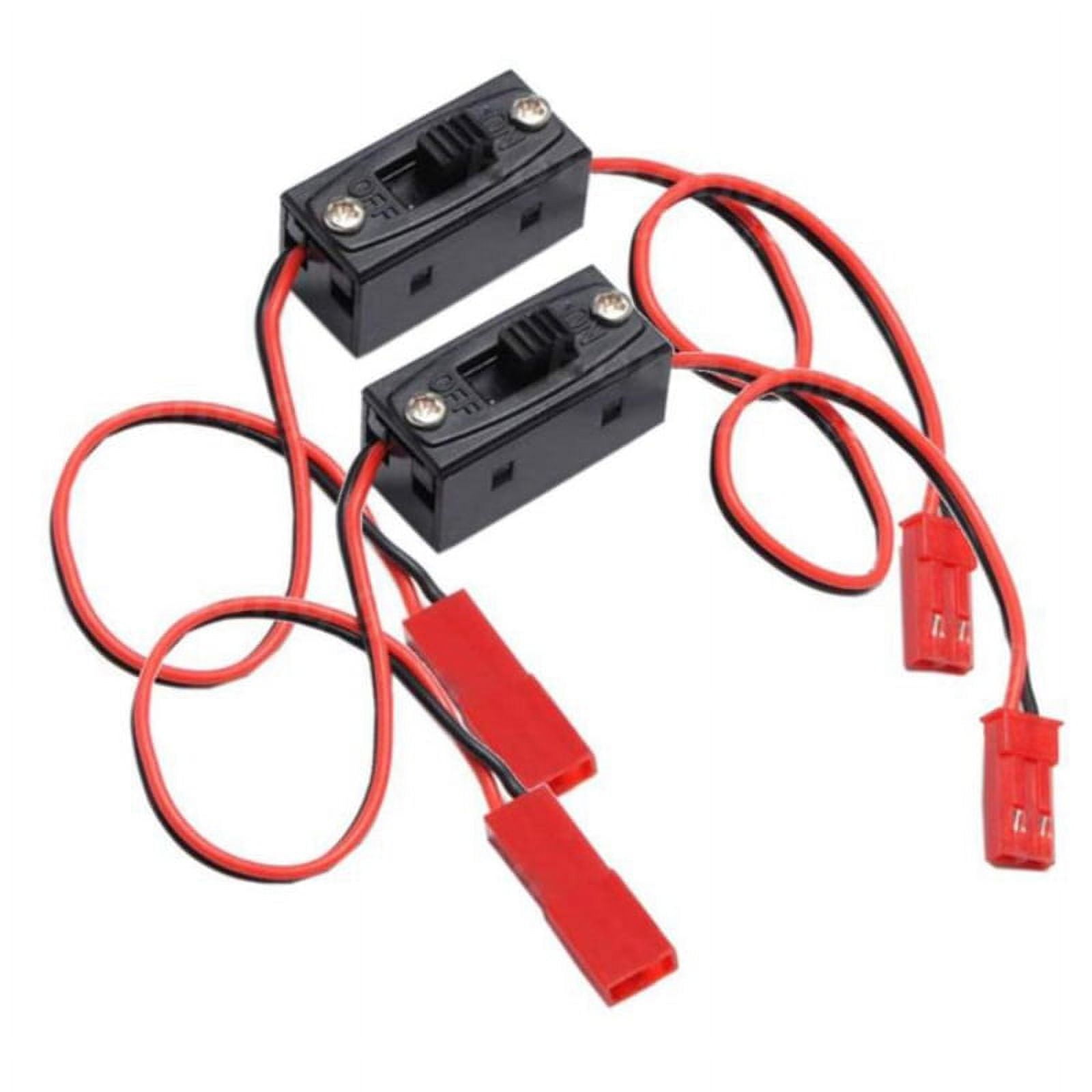 HOT! 2 Pcs On/ Power Switch Receiver JST Connector for RC 1/10 1/8 Car ...