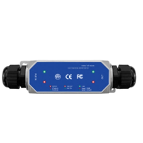 2 Port Gigabit PoE Extender Outdoor IP67 Waterproof 1000M POE Repeater IEEE802.3af/At/Bt Plug&Play 48V 120W for Camera