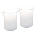 thumbnail image 1 of 2 pcs 50 ml laboratory plastic water liquid measuring cup Transparent, 1 of 4