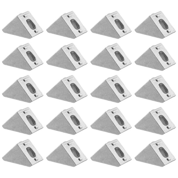 HOT 20Pcs 2020 Corner Fitting Angle Aluminum 20 X L Connector Bracket Fastener Match Use Industrial Profile
