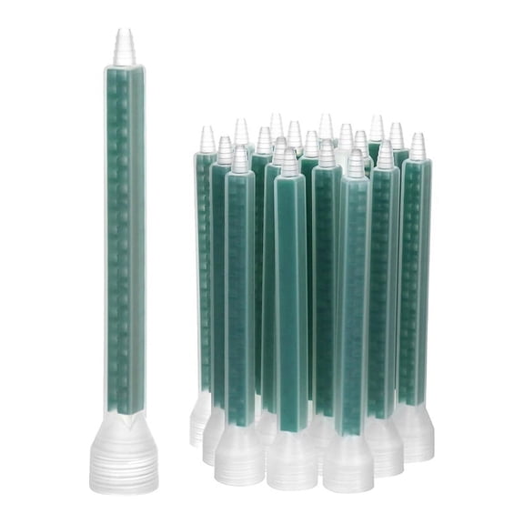 Symkmb 24 Element Epoxy Mixing Nozzle, Static Mixing Nozzle Tip for Adhesive Cartridges 20pcs plastic Green
