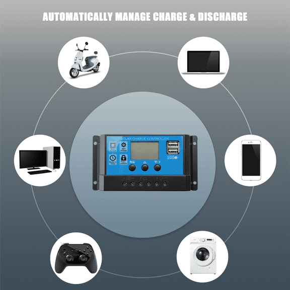 HOT! 30W Flexible Solar Panel Cells for Car RV Boat Home Roof Van Camping Battery, 10A Controller Module
