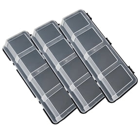 TOP! 3Pcs Parts Storage Box Plastic Screw Organizer with 4 Compartment Tool Part Container Bin Lid Case