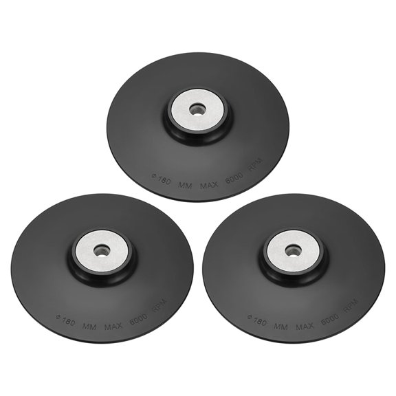 3pcs Plastic Angle Grinder Backing Pad Compatible with M14 Internal Thread Disc Sander Angle Grinder 180mm Diameter
