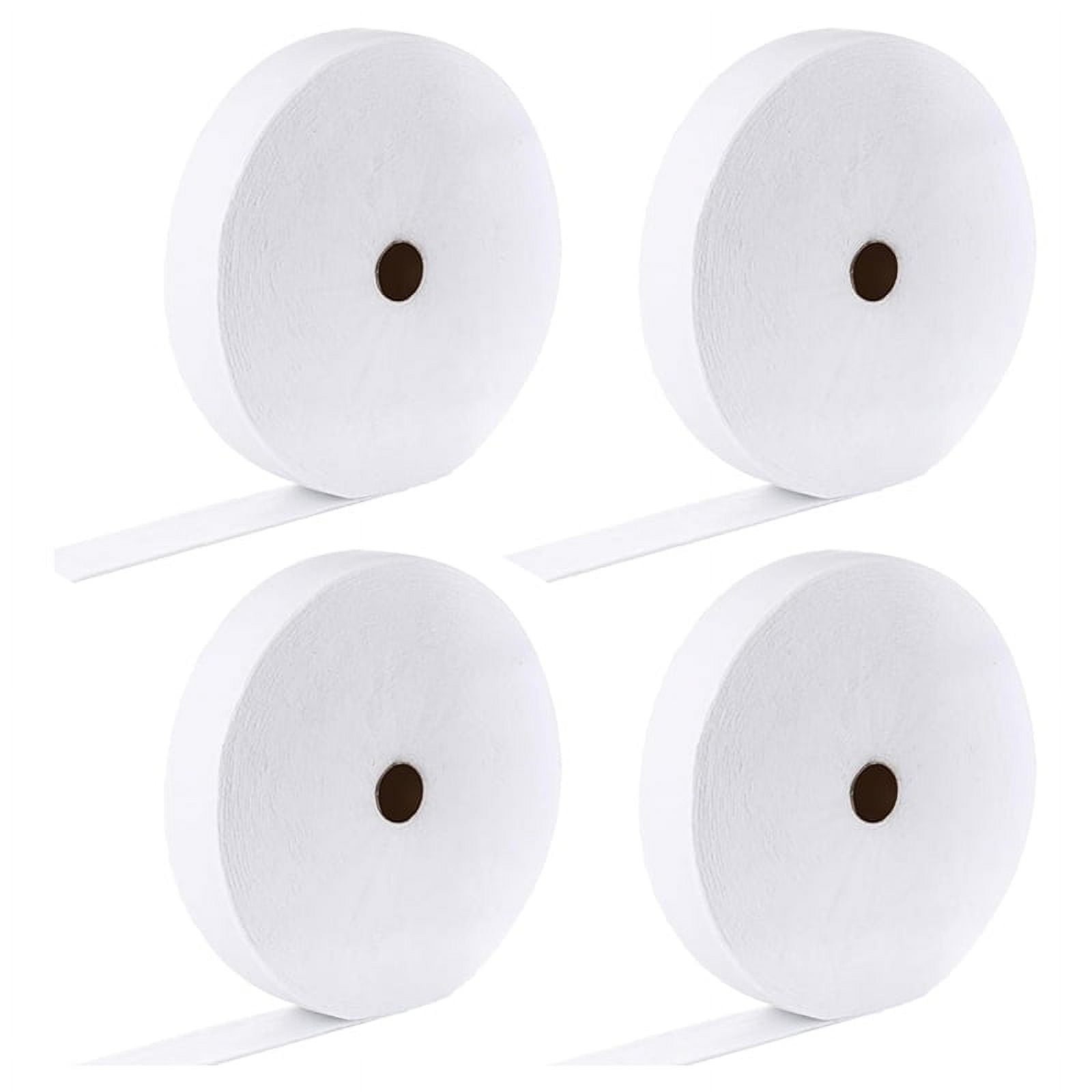 4 Rolls JellyRoll Batting Strip 2 1/4 Inch Total 200 Yards Cotton Blend Batting on A Roll, Flexible for JellyRoll Rugs