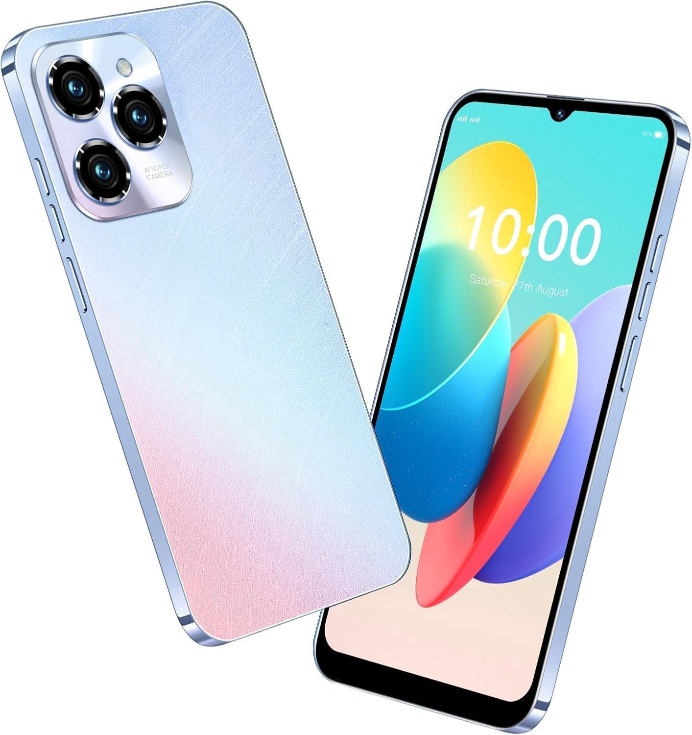 HOT 40 Pro Unlocked Phone, Mobile Phones, 5G Cell Phone 4GB+128GB Smartphone Android 13.0, 6.8 Inch FHD+ Display 120Hz 64MP Camera, 6800mAh Battery