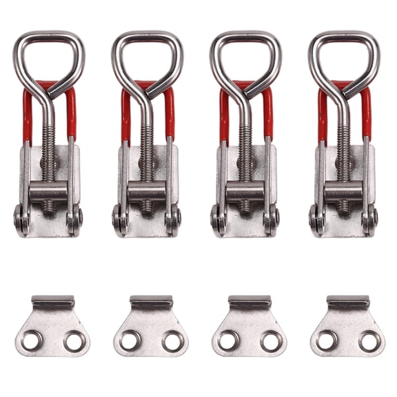 HOT 4PCS Adjustable Toolbox Case Metal Toggle Latch Catch Clasp Quick Release Clamp Anti-Slip Push Pull Tools