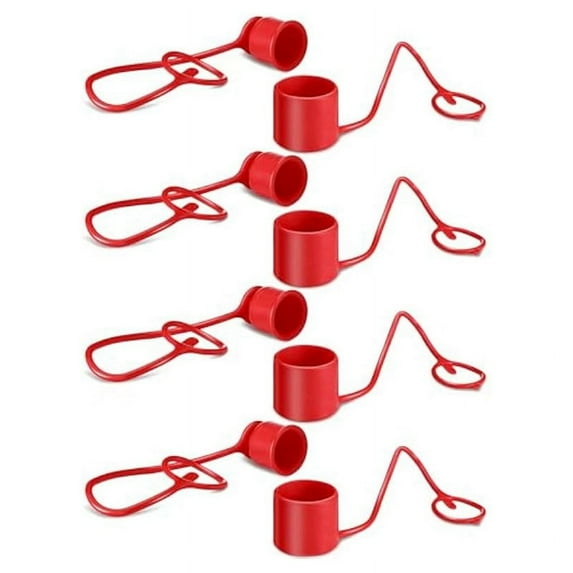 HOT 4Sets 1/2Inches Hydraulic Coupler Dust Cap & Plug Covers Heavy Duty Caps for Couplings