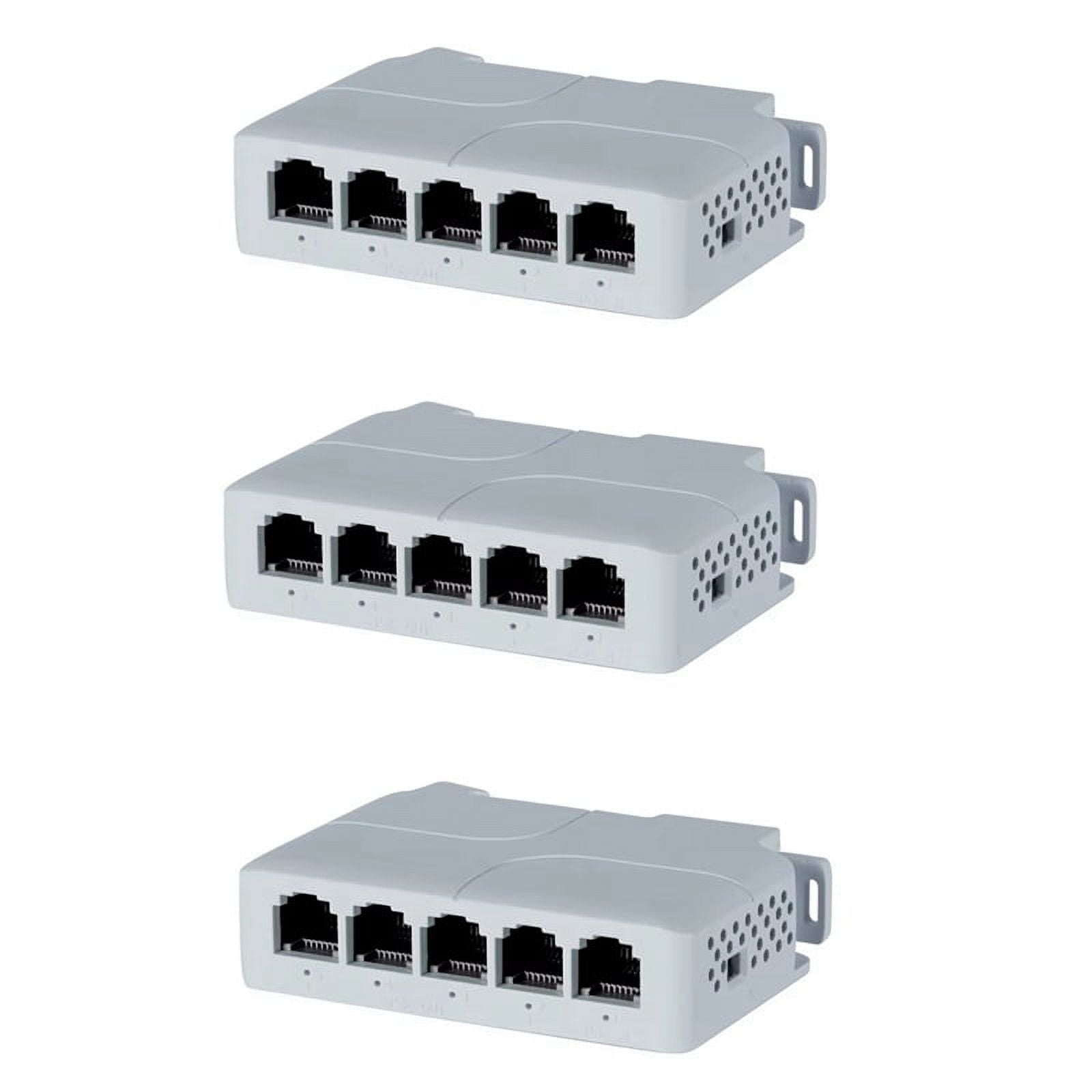 HOT! 5 Port 10/100Mbps POE Extender 1 in 4 Out Network Switch Repeater Support IEEE802.3af/at/bt for PoE NVR IPC 3Pcs