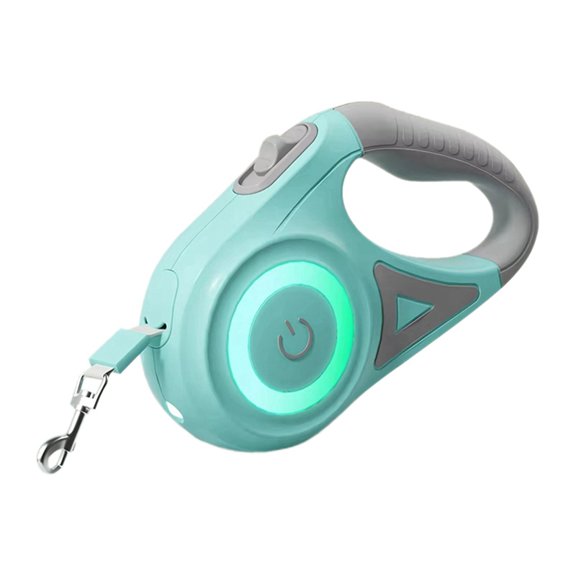 HOT 5M Retractable Dog Leash with LED Flashlight, DurableNylon Lead, Adjustable Control for Pet Walking and Running A