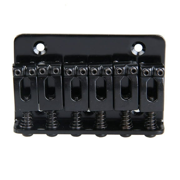 HOT! 6 Saddle Hardtail Bridge Top Load 65mm Electric Guitar (Black)