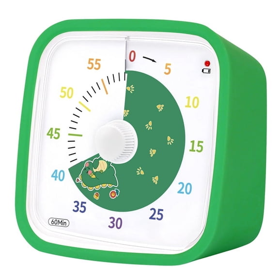 HOT 60Minute Visual Timer with Protective Case,Dinosaur Disk for Kids and Adults,Silent Countdown Time Management Tool