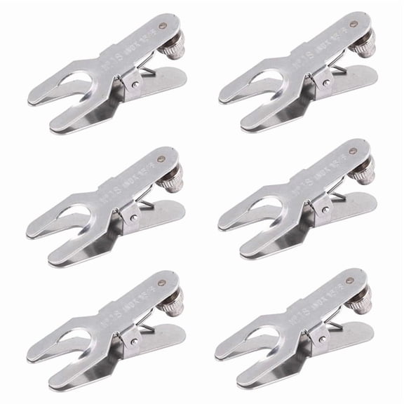 TOP! 6PCS Lab Clamp, Stainless Steel Pinch Clamp Beaker Holder Flask Metal Spherical Joint Model 18