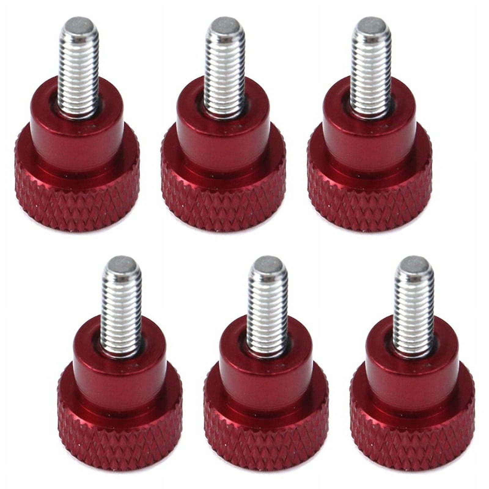 6Pcs M4x10mm Threads High -Knurled Thumb Screws Knobs Aluminum Alloy ...