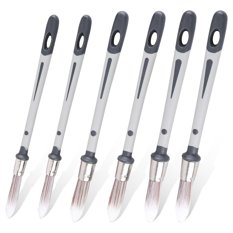 4-Piece Trim Brush Set – Small Paint Brushes For Touch-Ups, Edging, And Corners, 0.45/0.45/0.6/0.7 Inch, Ergonomic Handles