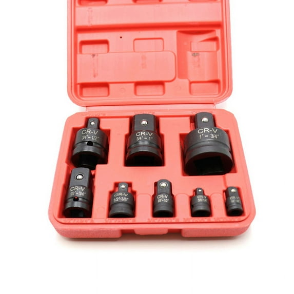 TOP! 8 Pcs/Set Impact Socket Adapter, -V Wrench Reducing Drive Converter Kit, Hand Repair Tool Set