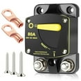 thumbnail image 1 of HOT 80Amp Circuit Breaker Fuse W/Manual Reset Switch for RV Car Audio Marine Boat Trolling Motor Battery Solar System, 1 of 4
