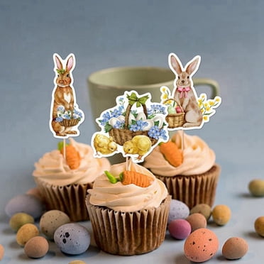 PME Easter Cupcake Cases & Toppers Set - 24 Pieces With Bunny Designs