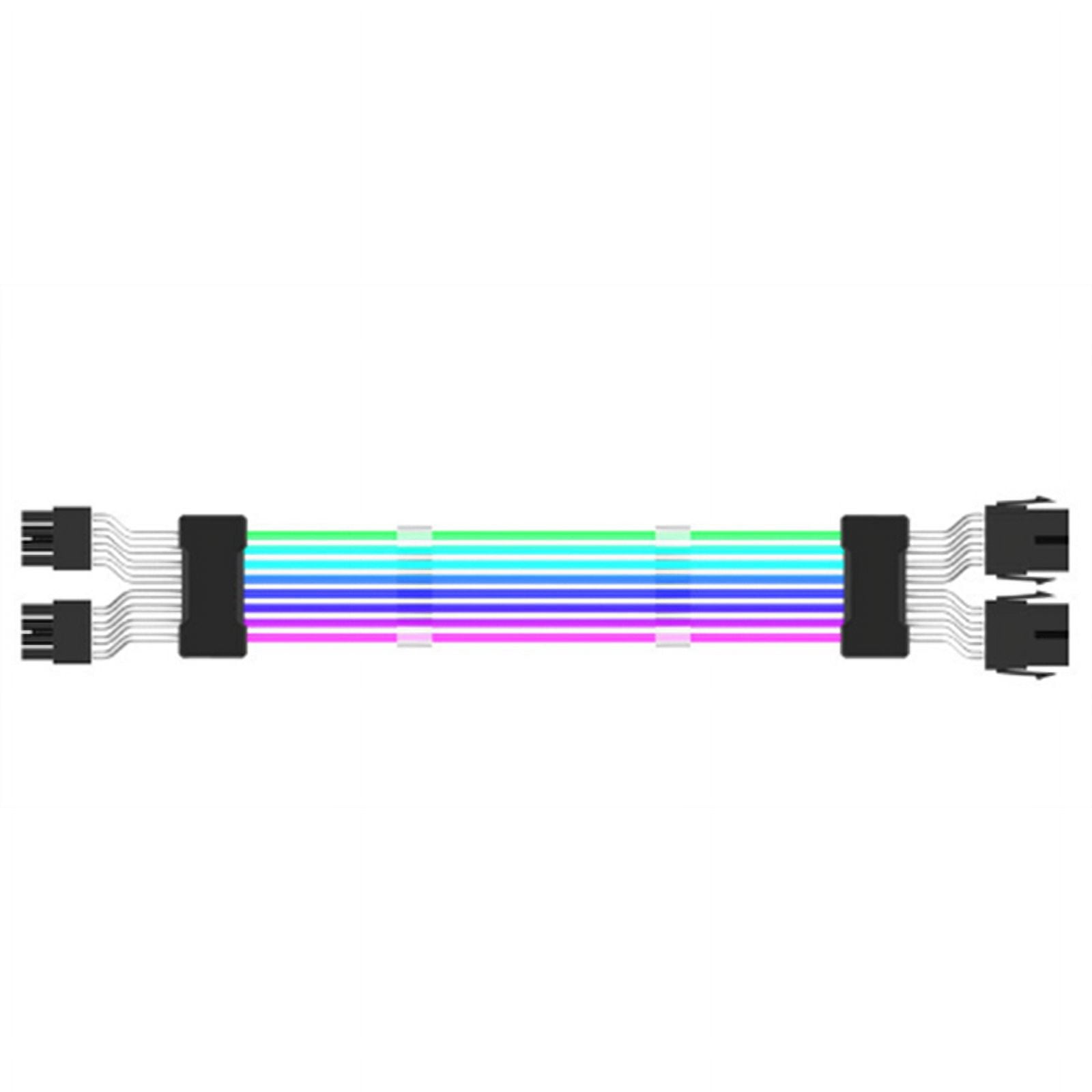 HOT! ARGB Power Supply Extension Cable 2X8Pin Cord Motherboard RGB for ...