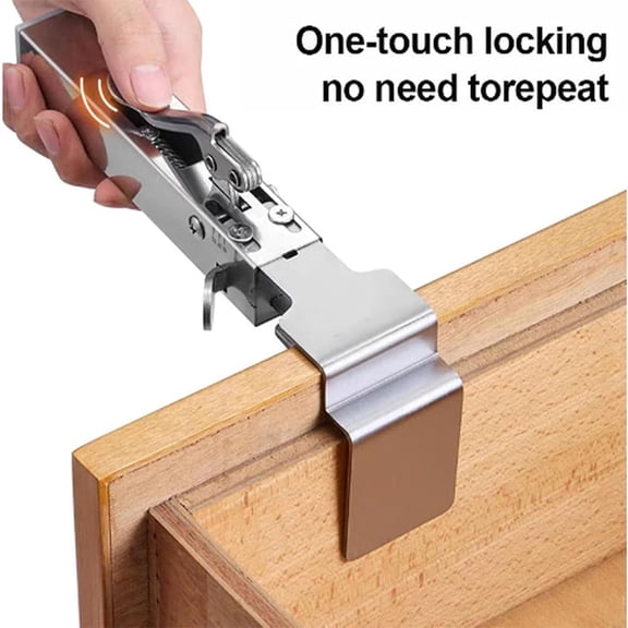 TOP! Adjustable Drawer Fixing Clamp, Universal Panel Front Installation Clamps Clips with Replaceable Clip