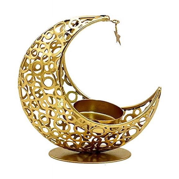 HOT B-Candle Holder Ramadan Metal Eid Mubarak Decoration Light Luxury Wedding Muslim Al AdhaGift