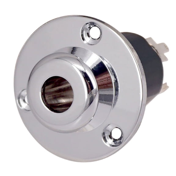 HOT Bass Guitar Output Input End Pin Jack-6.35 Acoustic Equalizer EQ Preamp Socket 6.35mm Accessories Silver